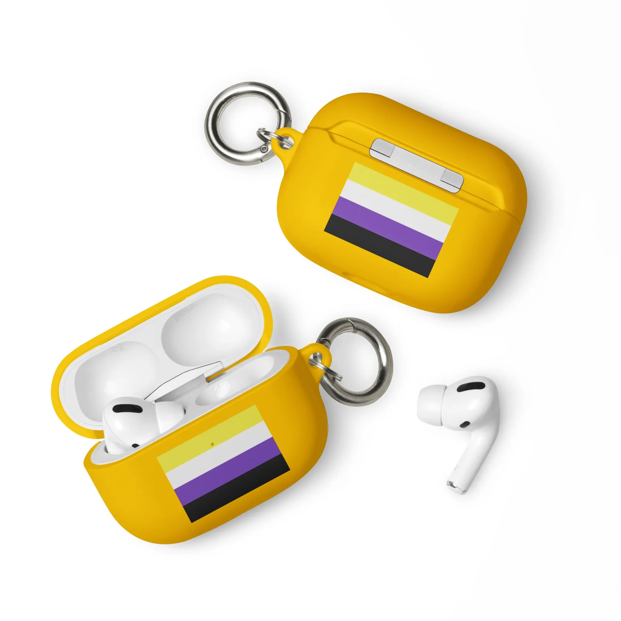 Nonbinary Enby Pride Flag Rubber Case for Apple AirPods