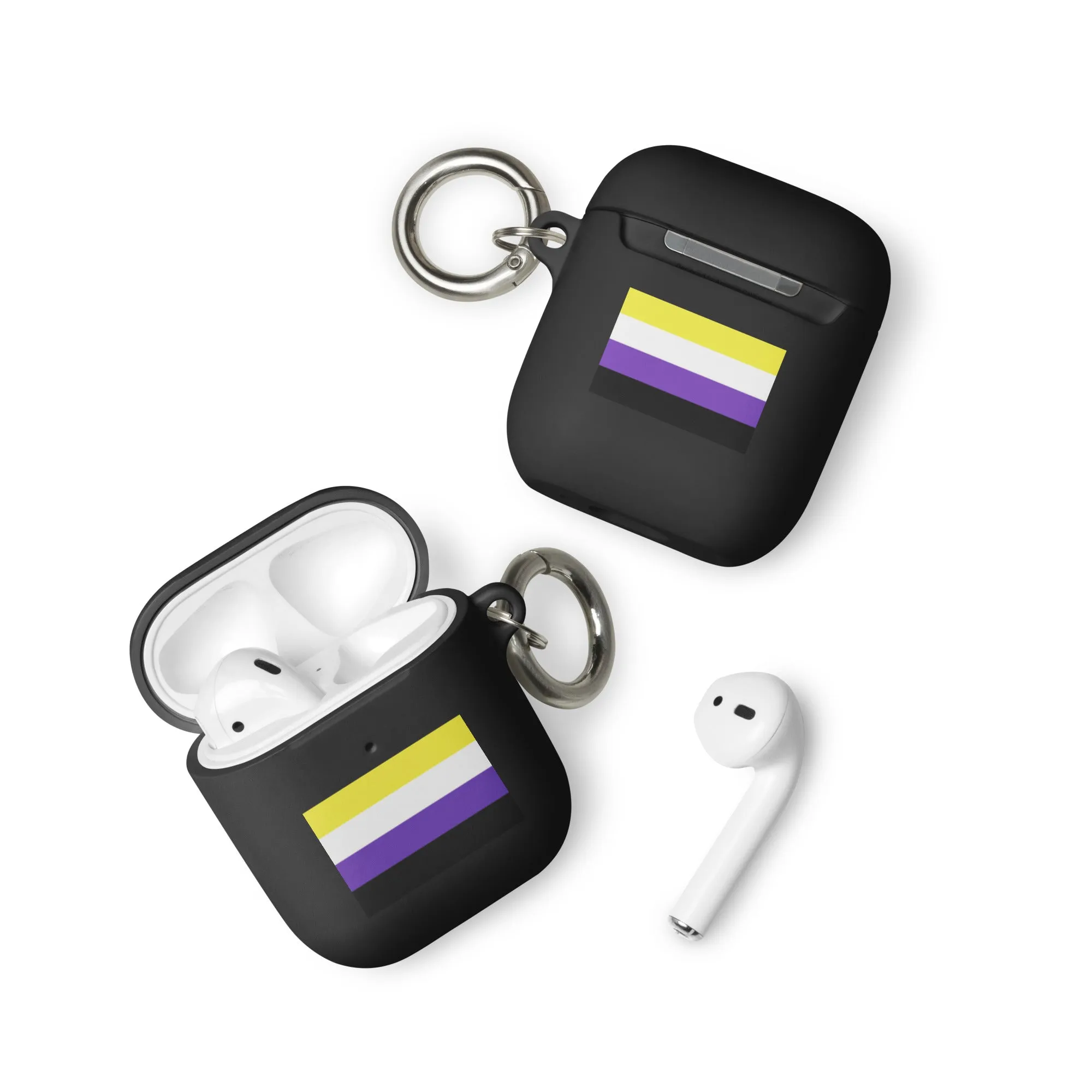 Nonbinary Enby Pride Flag Rubber Case for Apple AirPods