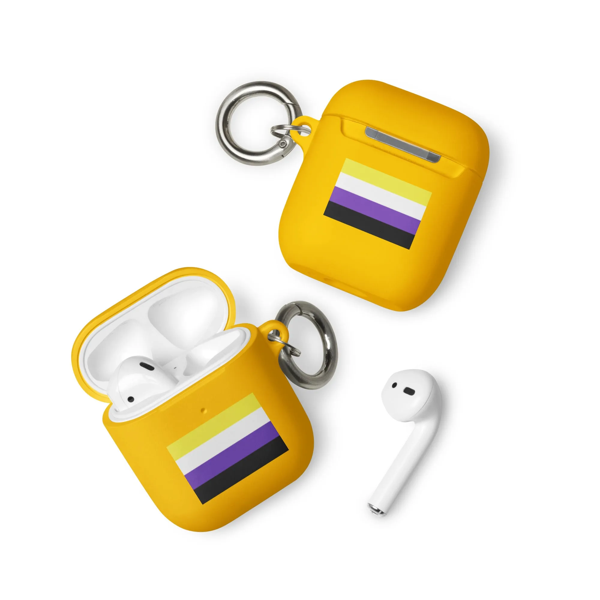 Nonbinary Enby Pride Flag Rubber Case for Apple AirPods