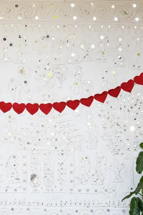 Okhai 'Dil' Heart-Shaped Pure Cotton Bunting