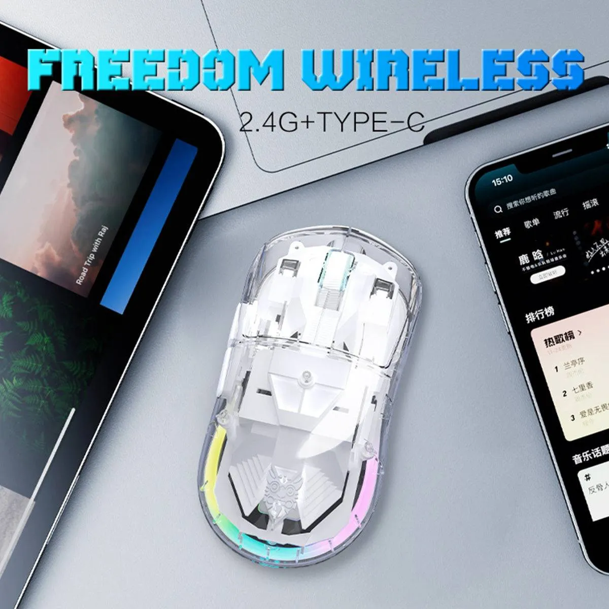 ONIKUMA CW926 Dual Mode Gaming Mouse 2.4G Wireless Wired Type-C RGB