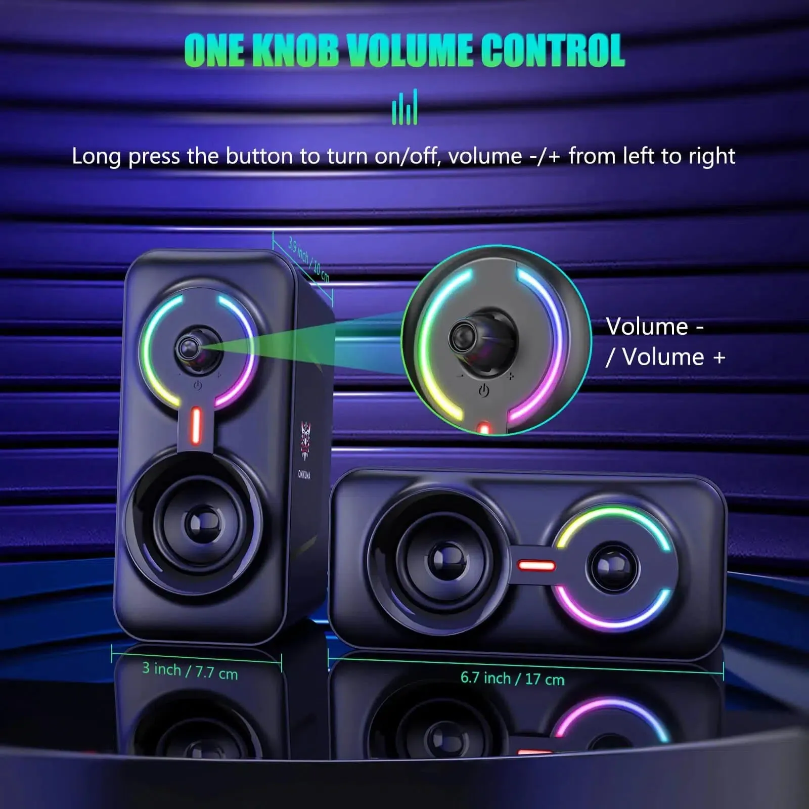 ONIKUMA L6 Multimedia Gaming Speaker with BT5.0 and AUX Mode