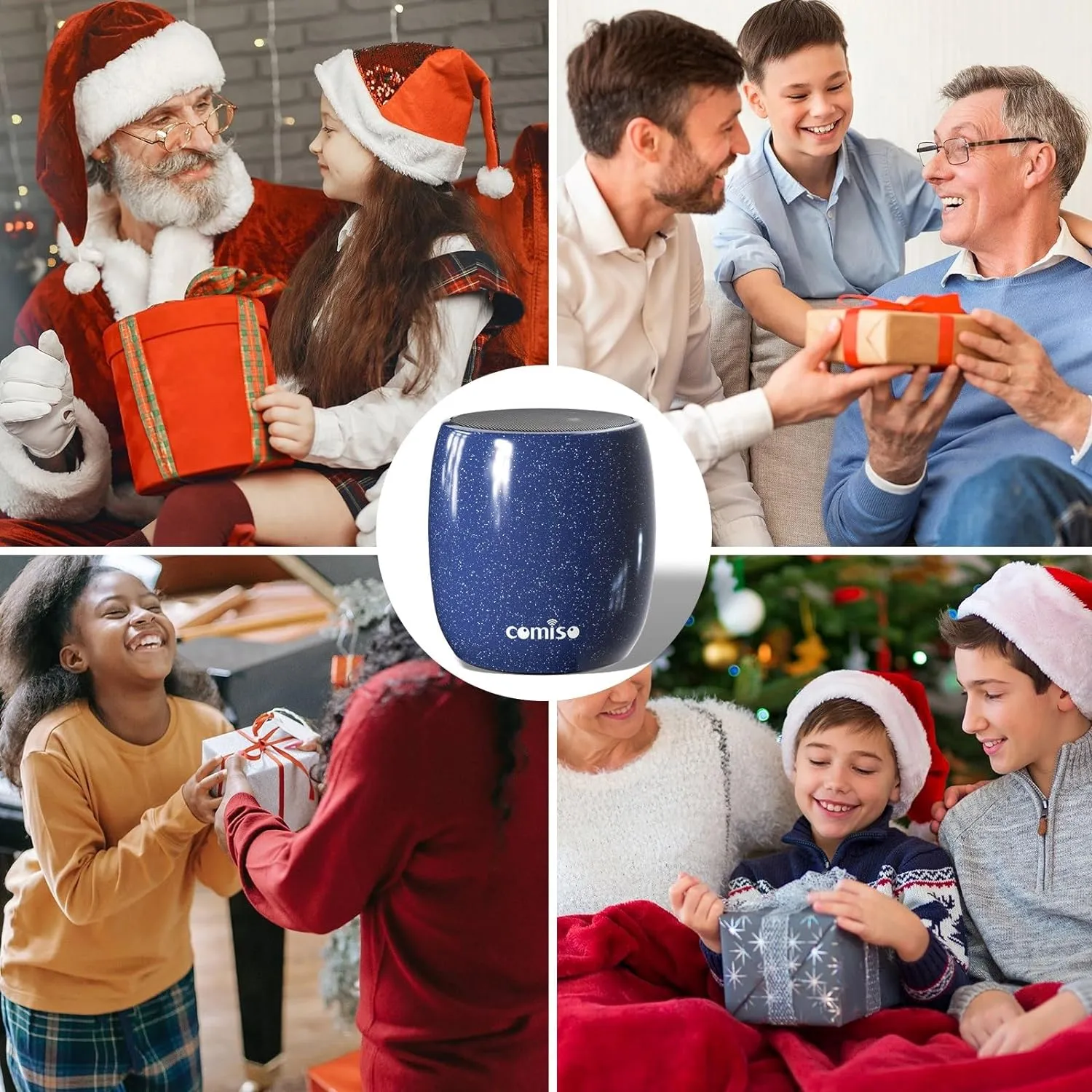 Portable Bluetooth Speaker with 360° HD Stereo Sound  Powerful Bass