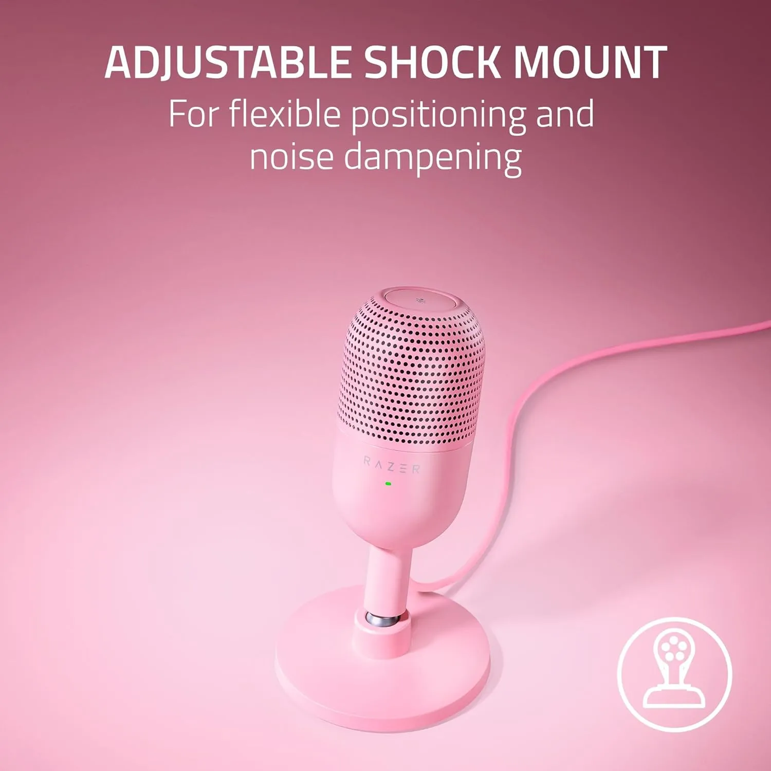 Razer Seiren V3 Mini Wired USB Gaming Ultra-Compact Condenser Microphone with Tap-to-Mute | Sensor with LED Indicator
