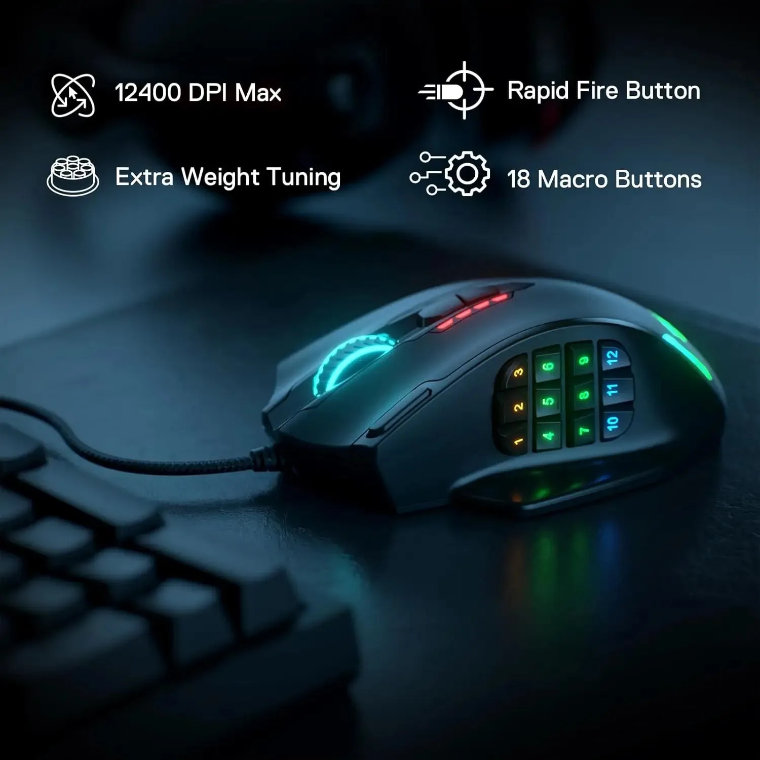 Red ragon M908 RGB Gaming Mouse