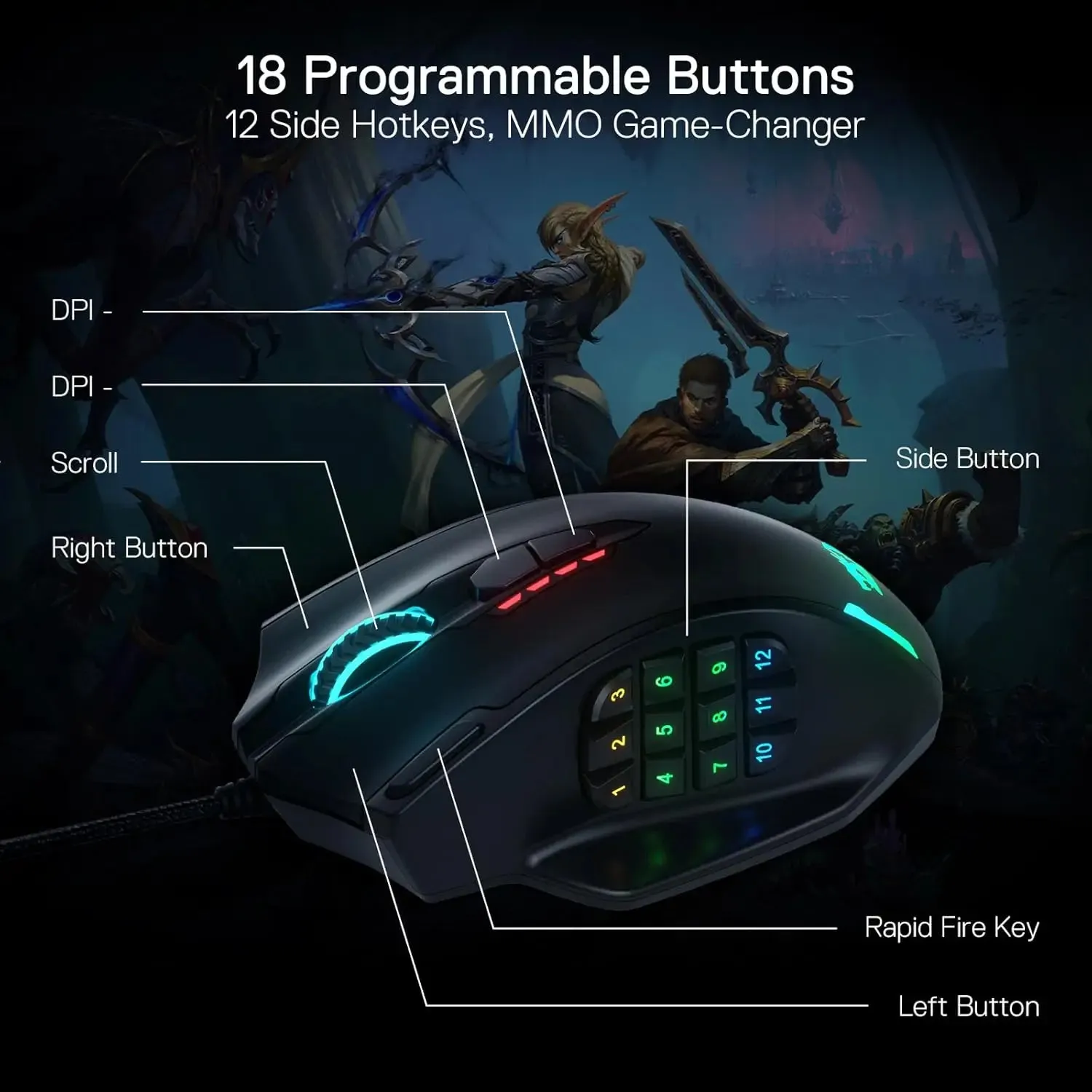 Red ragon M908 RGB Gaming Mouse