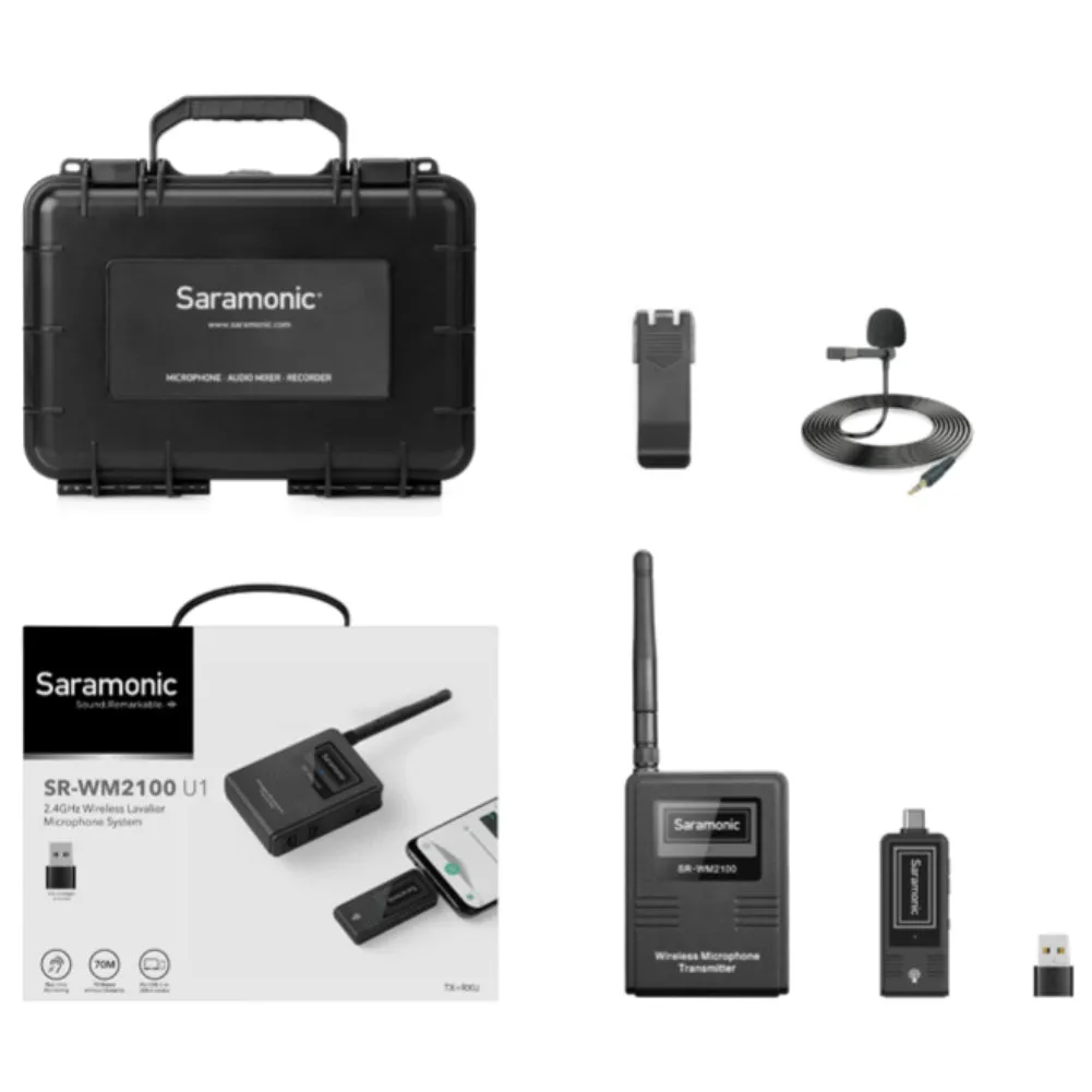 Saramonic SR-WM2100-U1 2.4Ghz Dual Wireless Lavalier System