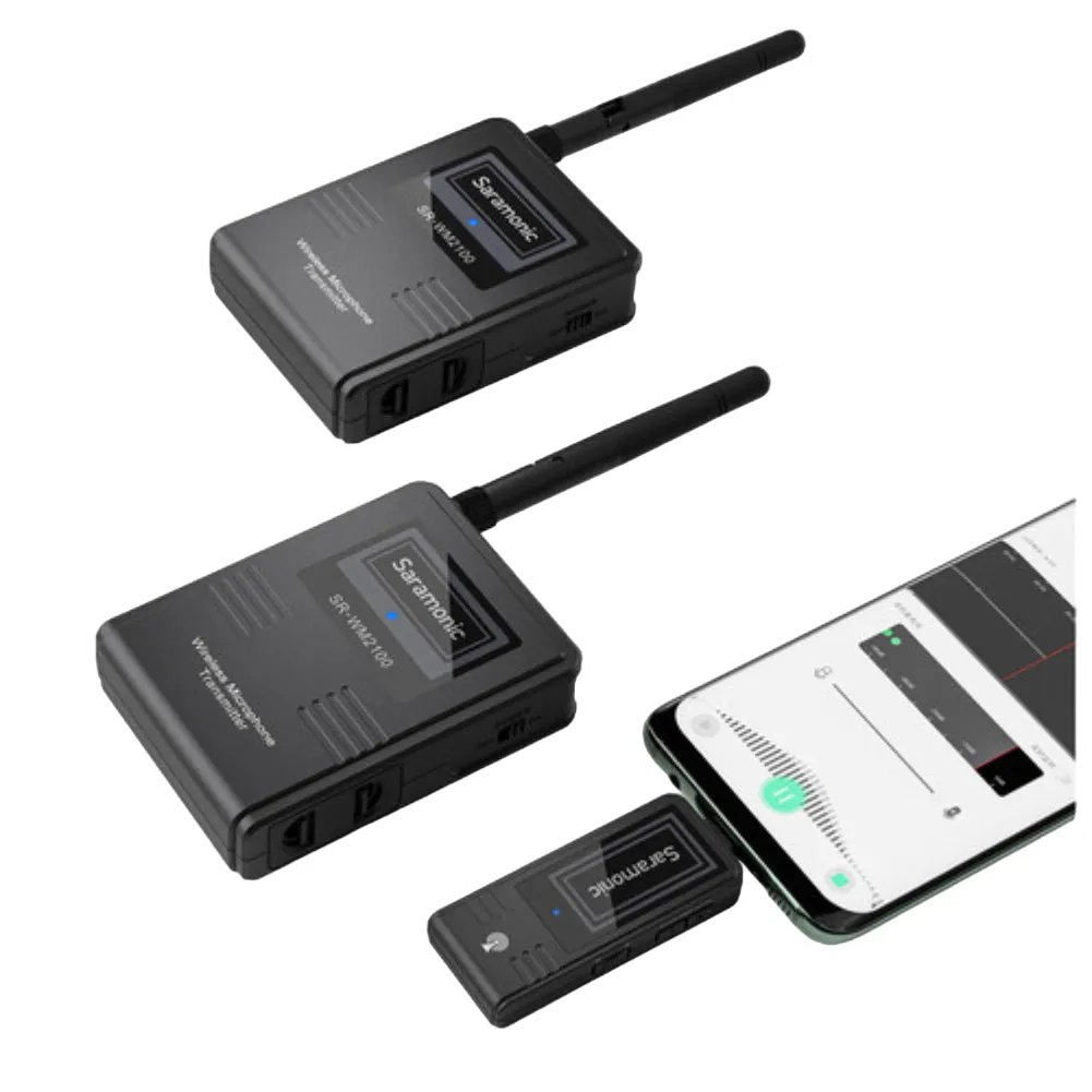 Saramonic SR-WM2100 U2 2-Person Wireless Omni Lavalier Microphone System for USB Mobile Devices (2.4 GHz)