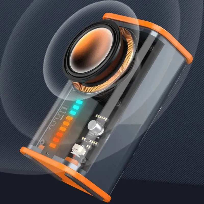 See Through Transparent Wireless Audio Speaker- Type C Charging