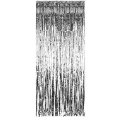 Silver Shimmer Foil Curtain / Balloon Tassel