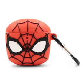 Spider-Man Airpods Case Cover with Keychain Silicone Earbud Holder