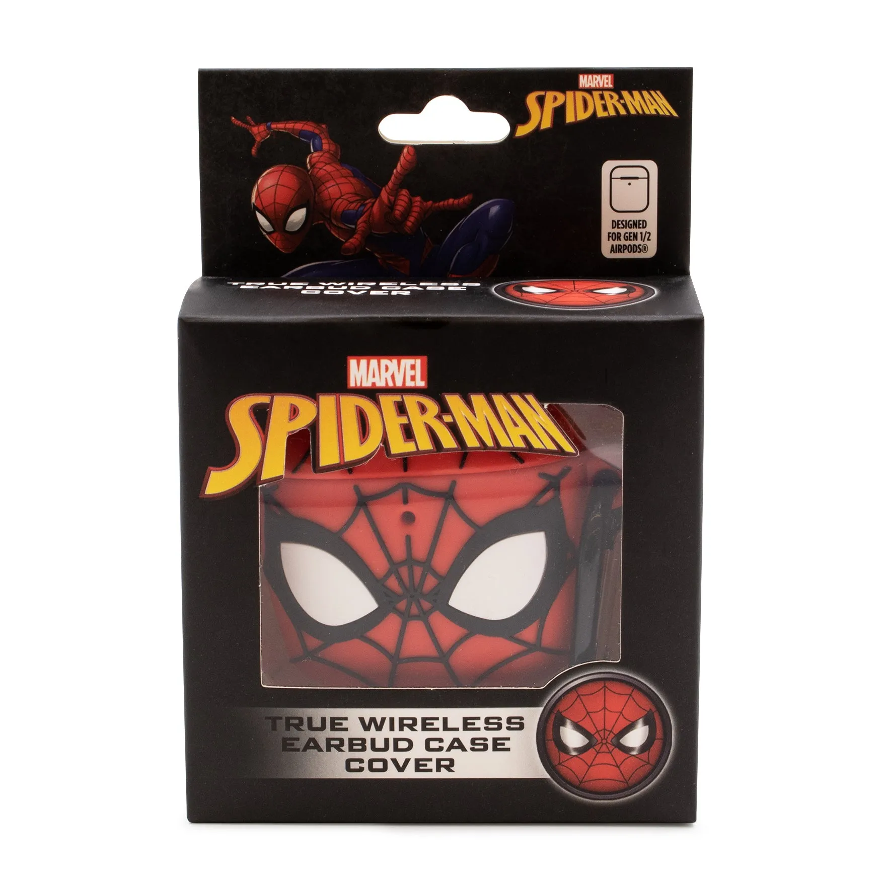 Spider-Man Airpods Case Cover with Keychain Silicone Earbud Holder