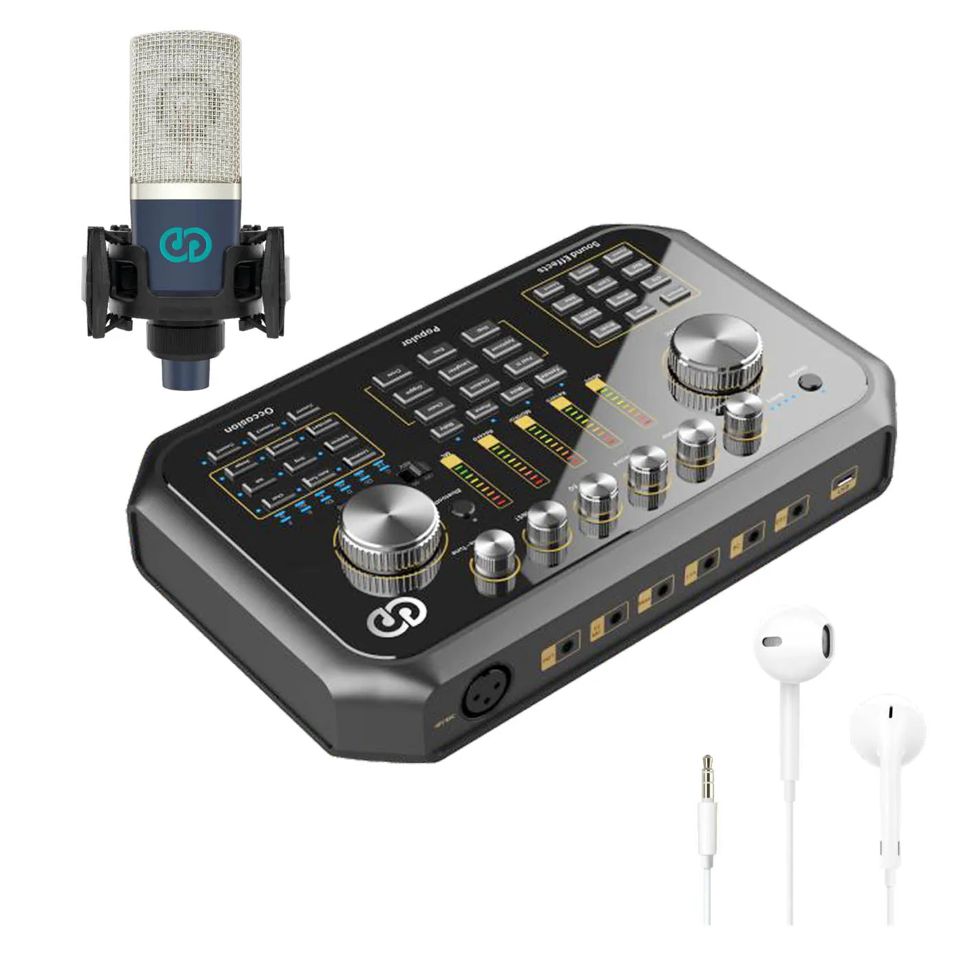 ST60PRO, T241PRO Microphone and H27A Ear Bud Live Sound Card Kit