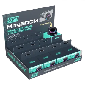Sway Magboom Led Magnetic Bluetooth Speaker (12 Pack) Black