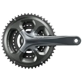 Tiagra FC-4703 Bicycle Crankset - 172.5mm, 10-Speed, 50/39/30t, 110/74 Asymmetric BCD, Hollowtech II Spindle Interface, Gray