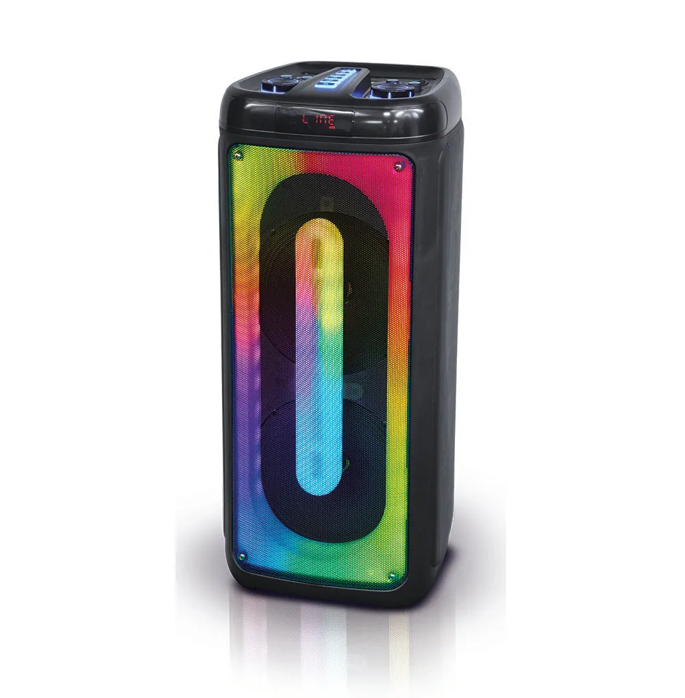 TOPTECH AL-802, 2x8'' Bluetooth Speaker with Flame Effect, 10,000 Watts, 360° Stereo Sound