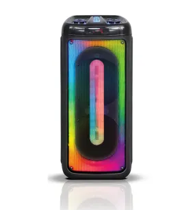 TOPTECH AL-802, 2x8'' Bluetooth Speaker with Flame Effect, 10,000 Watts, 360° Stereo Sound