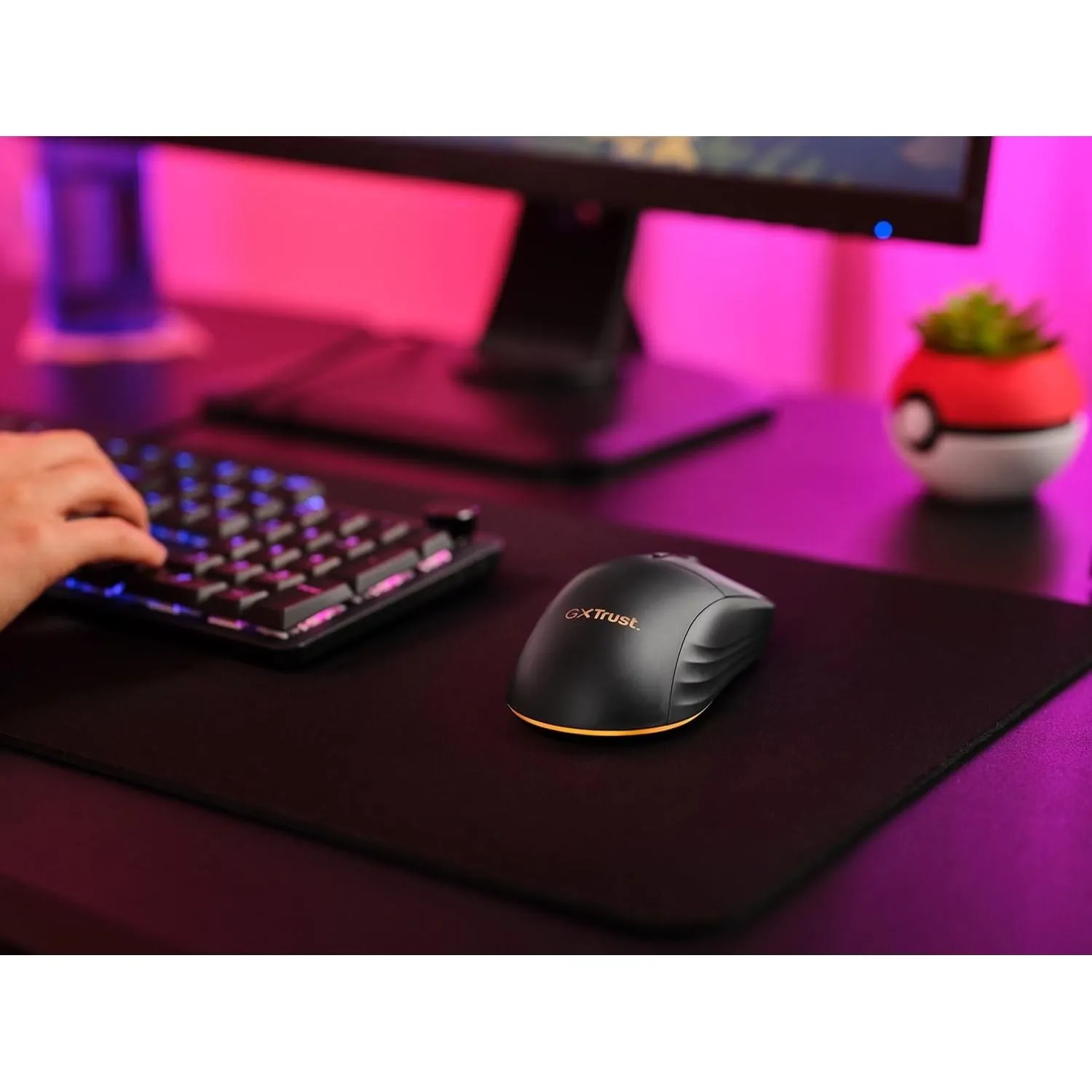Trust Gaming GXT 927 Redex  Wireless Gaming Mouse – 25K DPI, Ultra-Low Latency, 94-Hour Battery, RGB Lighting, Kailh Switches, 6 Programmable Buttons, Rechargeable – Black