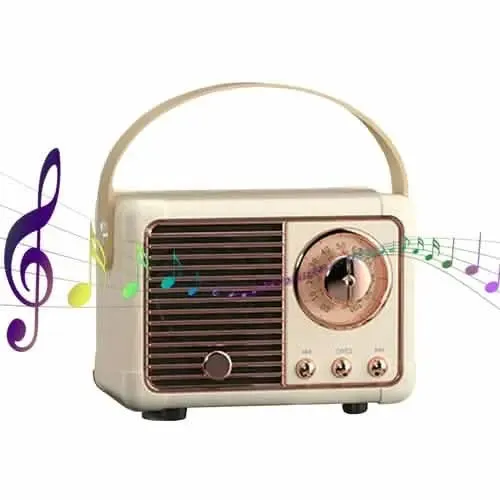 Vintage-Inspired Bluetooth Speaker with FM Radio Functionality
