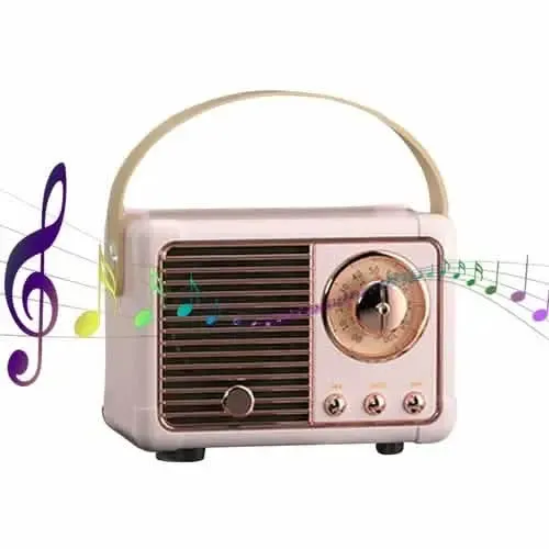 Vintage-Inspired Bluetooth Speaker with FM Radio Functionality