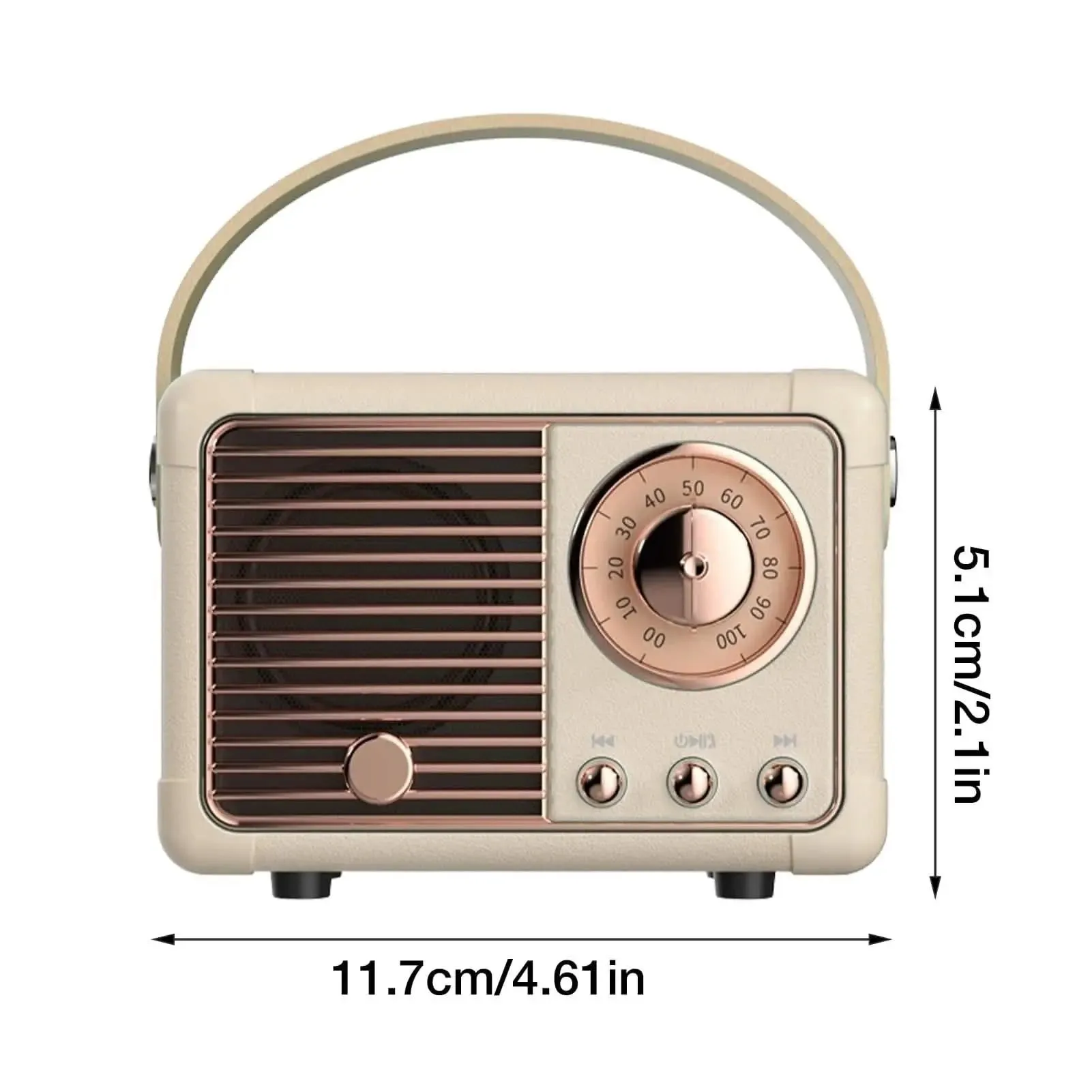 Vintage-Inspired Bluetooth Speaker with FM Radio Functionality