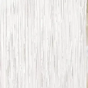 White Fringe Foil Curtain