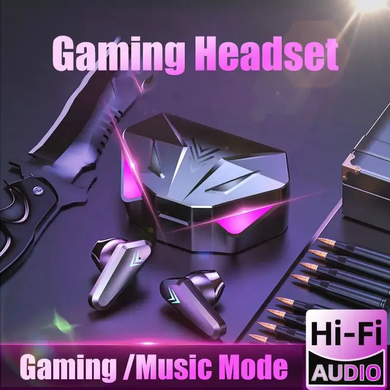 WIRELESS Gaming Headphones | Long Battery Life, Bluetooth 5.0 | 10m Range, 3h Music, 4h Talk | Touch Controls