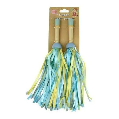 Wooden Cheer Pom Poms Mint
