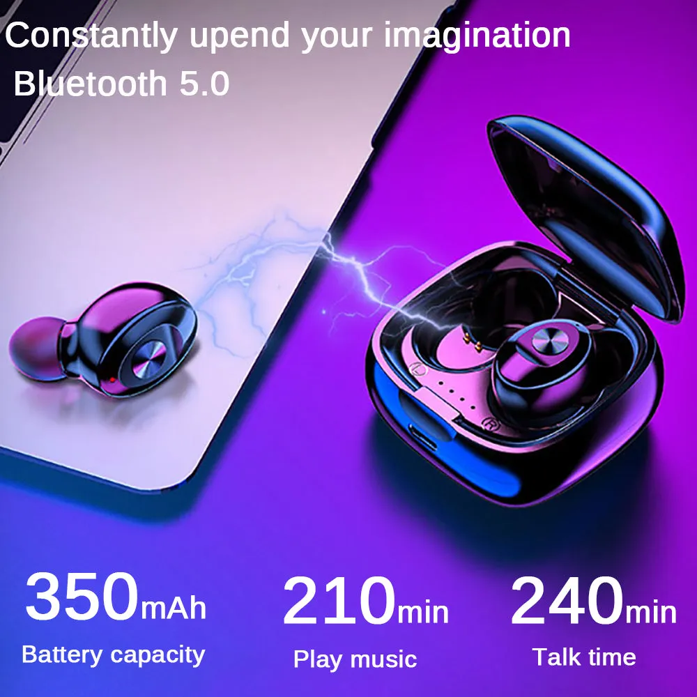 XG12 TWS Bluetooth 5.0 Earphone Stereo Wireless Earbus HIFI Sound Sport Earphones Handsfree Gaming Headset with Mic for Phone