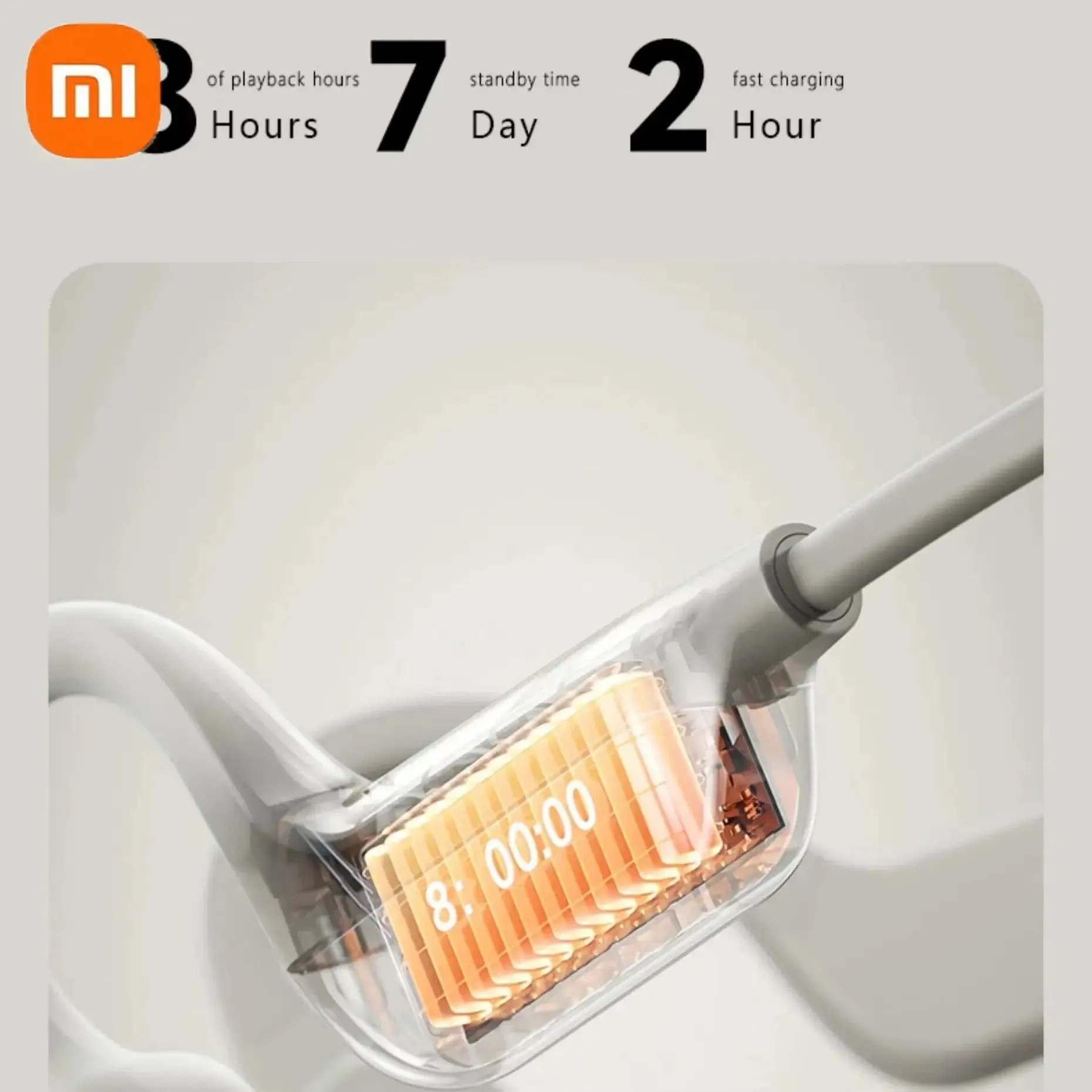 Xiaomi S3 Wireless Open Bone Conduction Headset Bluetooth 5.3 Swimming Bluetooth Headphones Earbuds Non-In-Ear Sports Earbuds